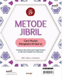Image of Metode Jibril Juz 29